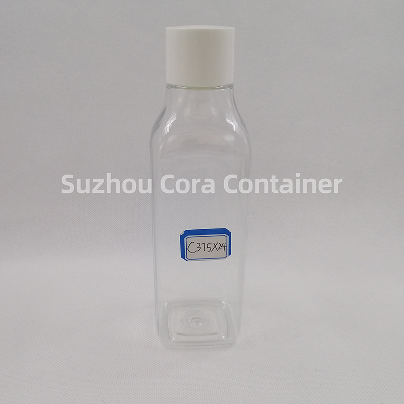 375ml Neck Size 24mm Pet Plastic Cosmetic Bottle with Screwing Cap