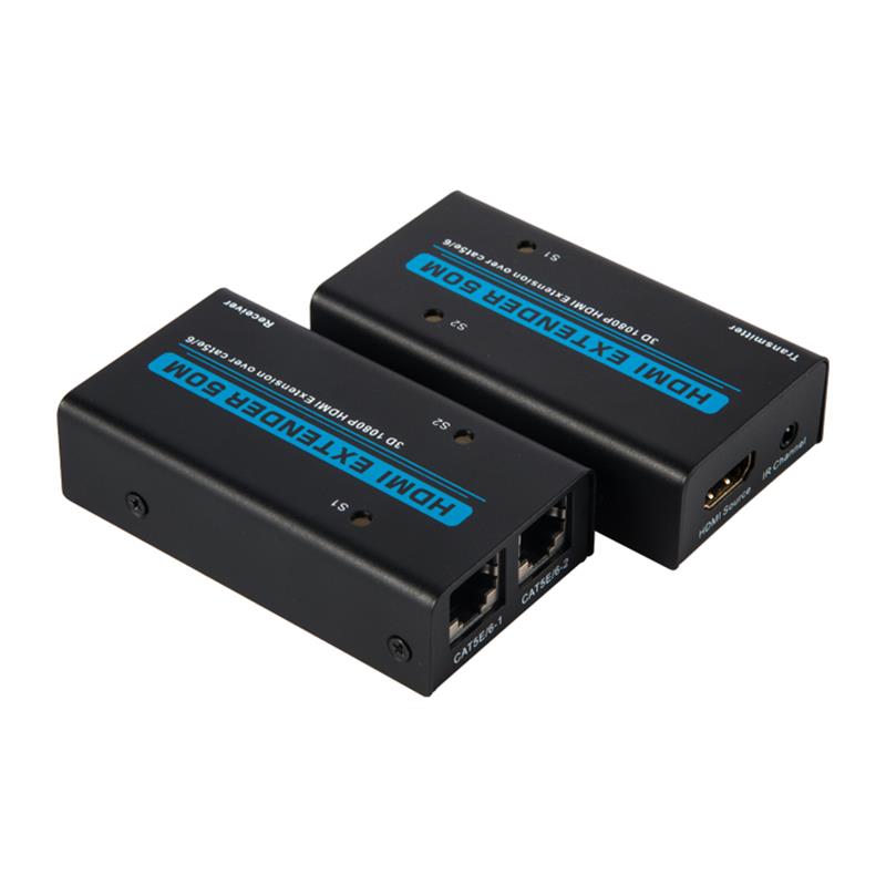 Przedłużacz HDMI V1.3 50 m na podwójnym kablu cat5e / 6 Obsługa Full HD 1080P
