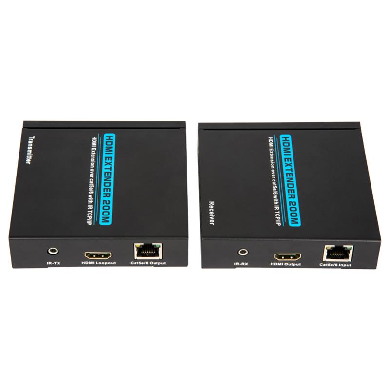 V1.3 HDMI Extender 200m przez pojedynczy kabel cat5e / 6 Obsługa POE Full HD 1080P