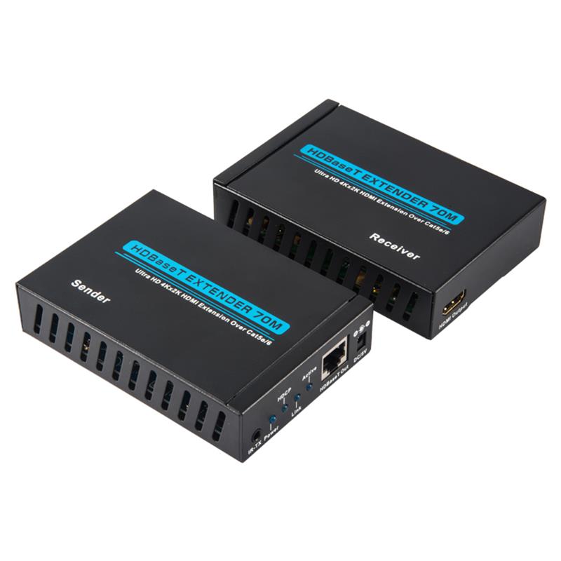 V1.4 4K HDBaseT HDMI Extender 70m nad pojedynczym cat5e/6 kablem 35m@4Kx2K/30Hz,70m@1080P/60Hz