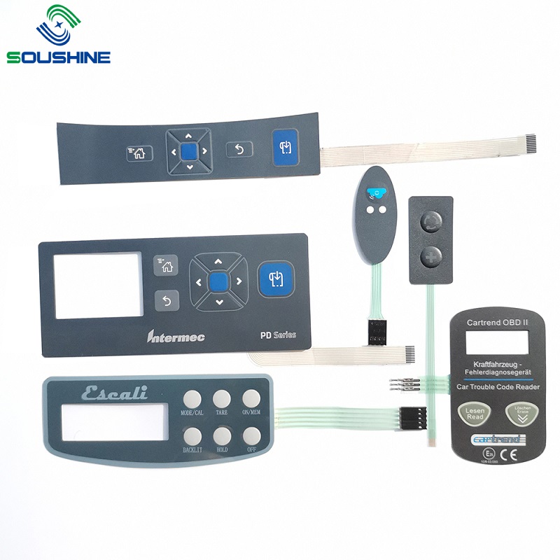 Dostosowany wodoodporny prototyp Cafe Machine Membrane Switch Z LED