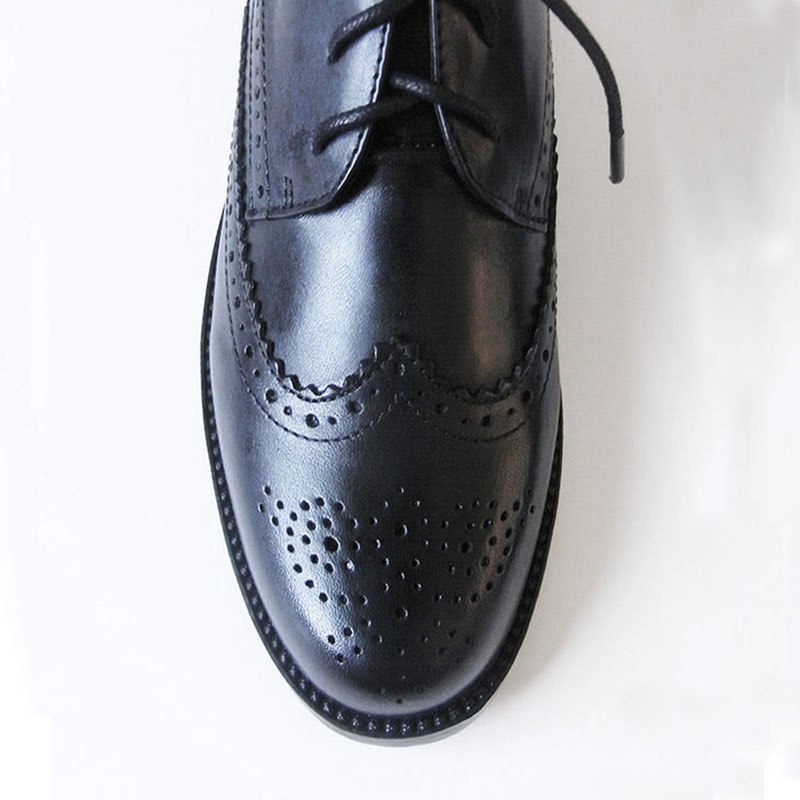 Damskie buty skórzane Brogue