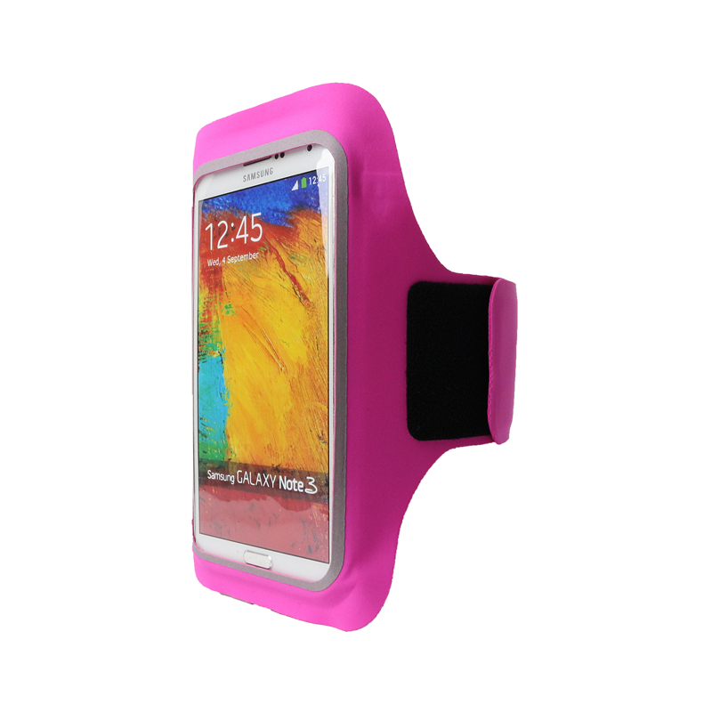 Rose Pink Unisex Sport Running Arm Bag Lycra Cell Mobile Phone Armband