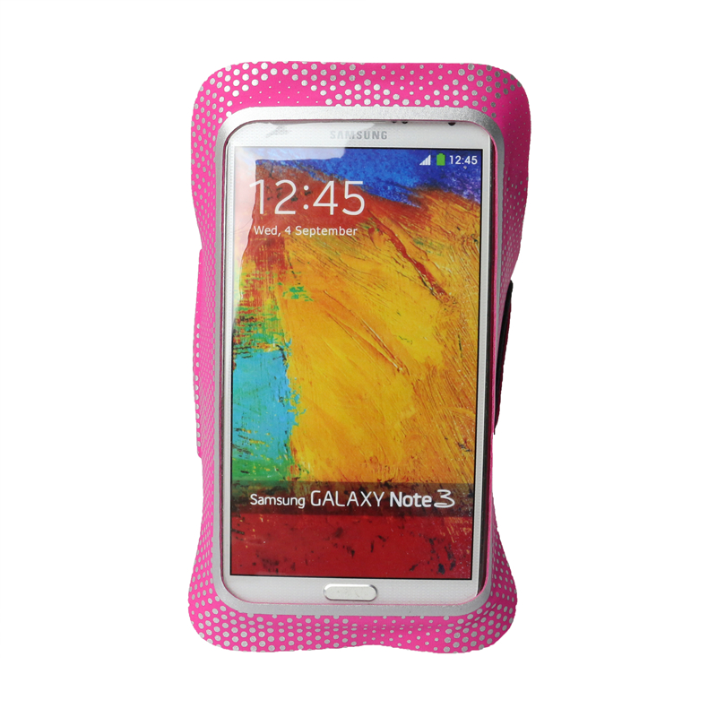 Rose Pink Unisex Sport Running Arm Bag Lycra Cell Mobile Phone Armband