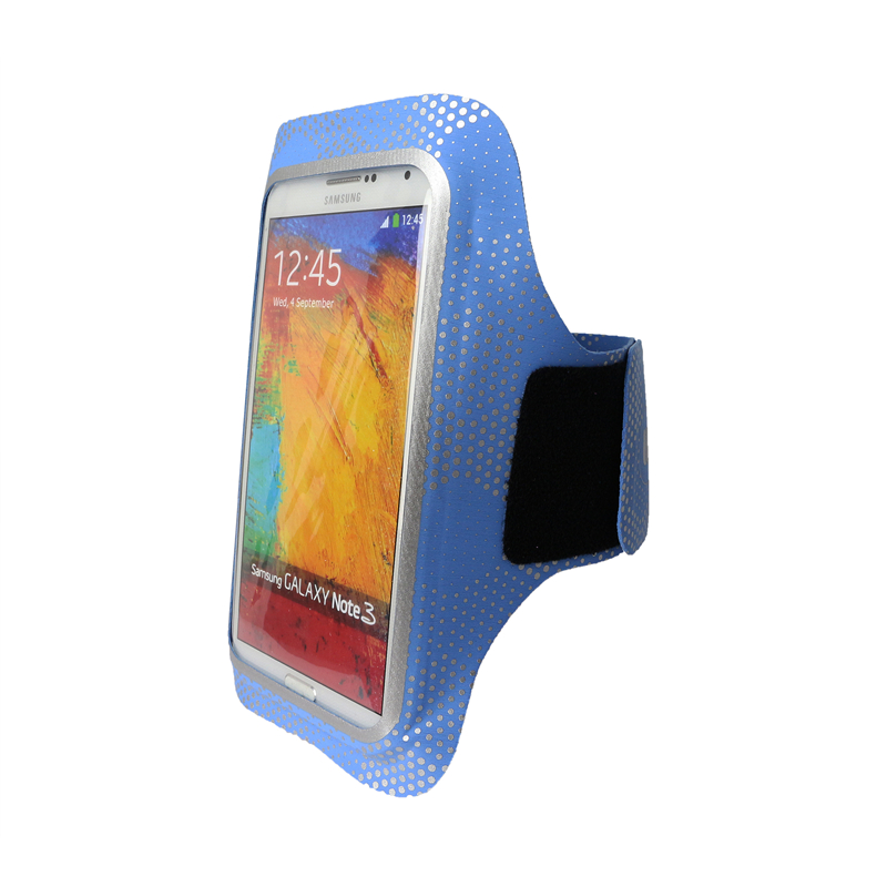 Błękitna ręczna opaska sportowa do smartfonu