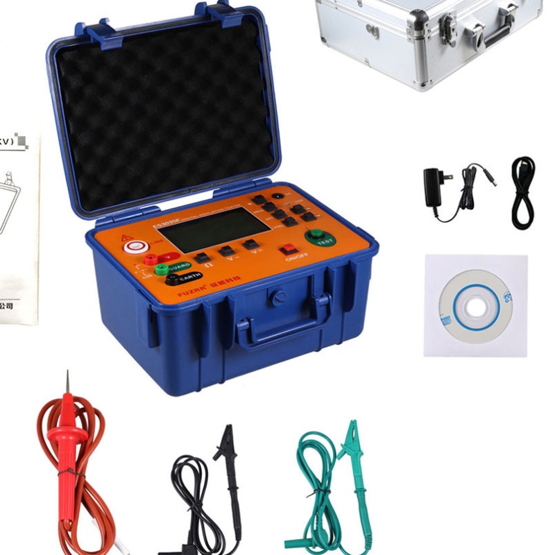 Wysokonapięciowy cyfrowy tester izolacji 10KV do 1000G Ohm z multimetrem z USB