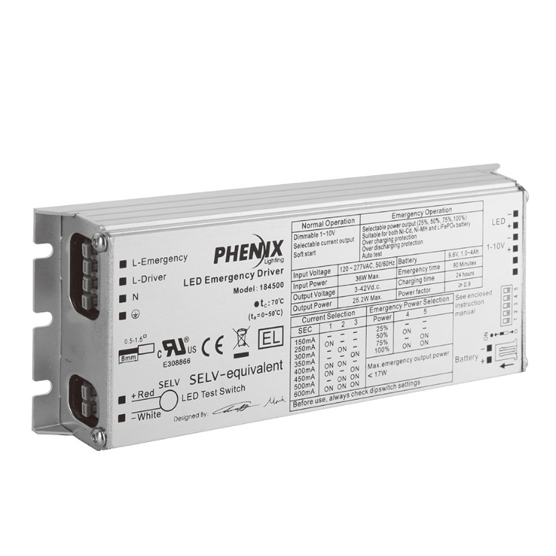 18450X ZINTEGROWANY STEROWNIK LED AC + AWARYJNY