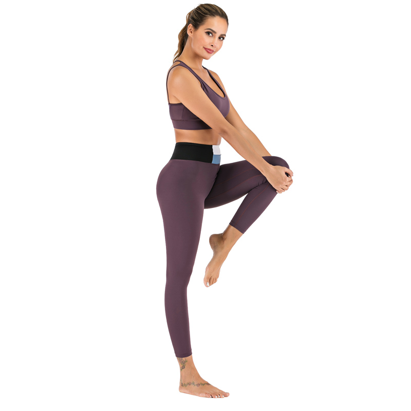 FDF012- Women 2 Piece Outfits Sports Bra Joga Leggings