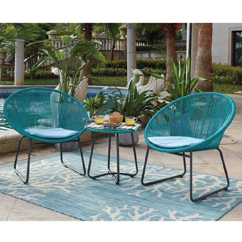 Steel &Wicker 3pcs sofa set VV-604