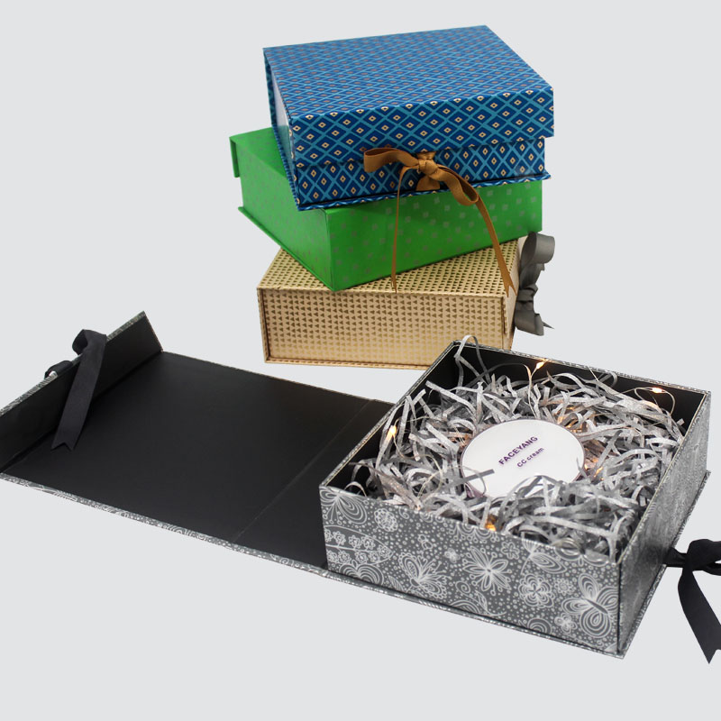 Łatwe składanie pudełka z prezentami Świece Czekolada jedwabna wstążka Piękne pudełko