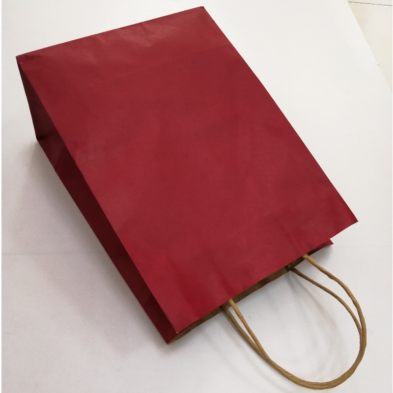 Wielokolorowa brązowa torebka papierowa na zamówienie kolorowa torba papierowa z uchwytem