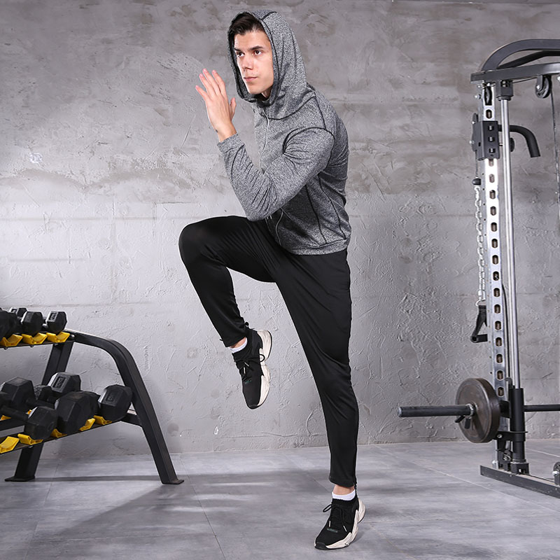 FDM022-Men's Sports Running Set Outwear Hoodie+ Pants