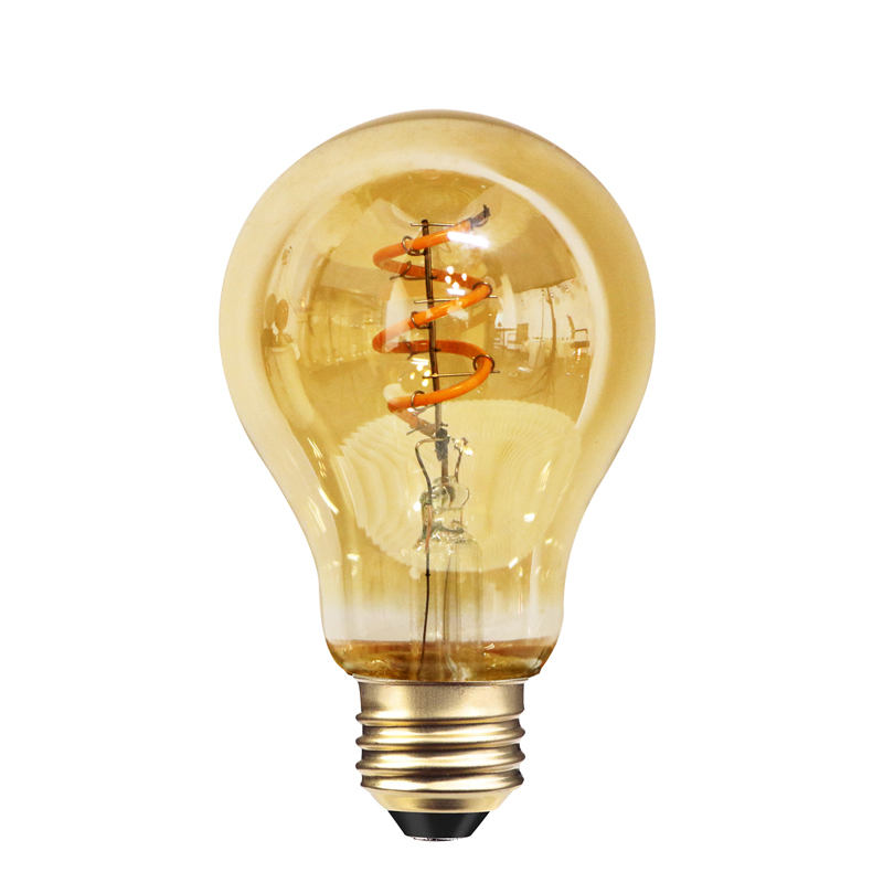 C125 Amber 3.3 wats 2100k 170 lumen led spiral filament cafe bar lampka oświetleniowa
