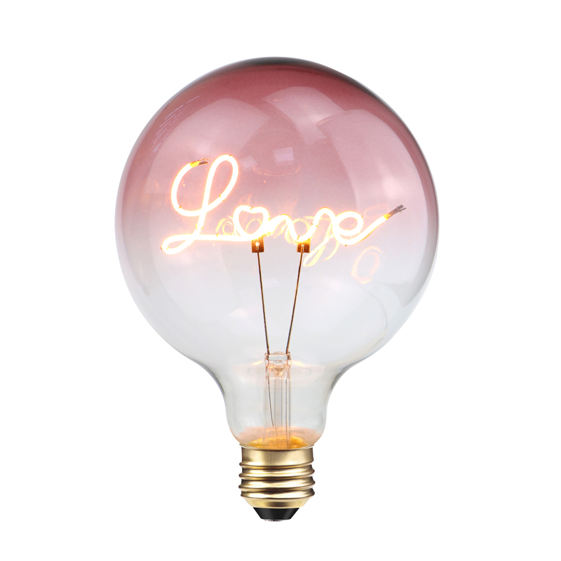 G125 Love gradient różowy 4w 200lumen DIY miękki żarnik ołowiany