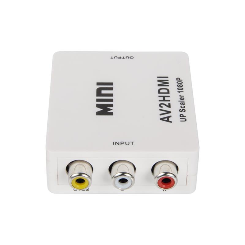 Mini Size AV/RCA/CVBS do konwertora HDMI Upscaler 720p/1080p