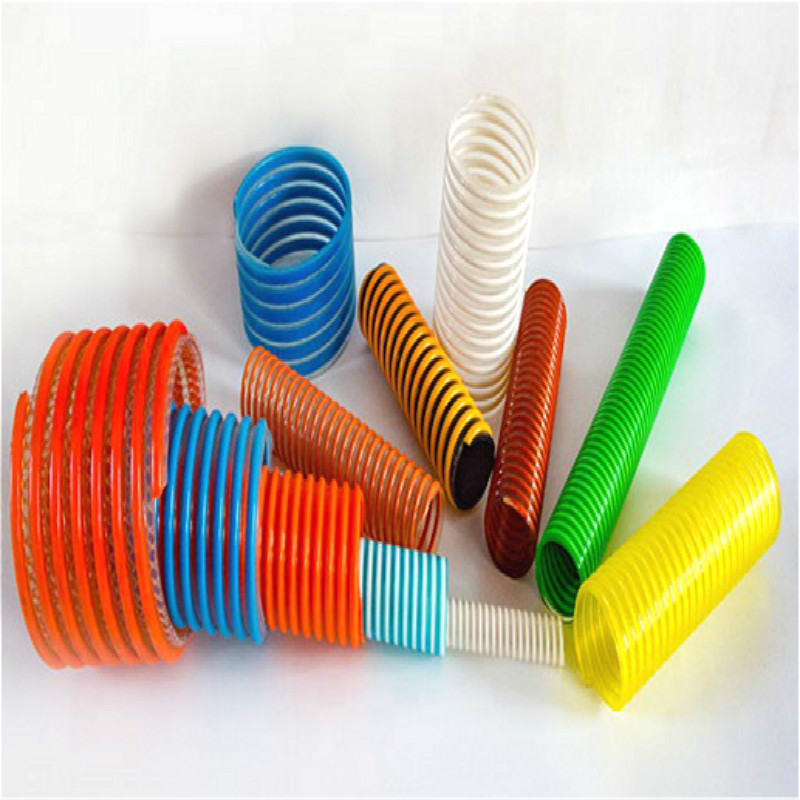 Dobrej jakości kolorowy falisty wąż ssący \/ elastyczny wąż ssący z PCV \/ wąż wodny