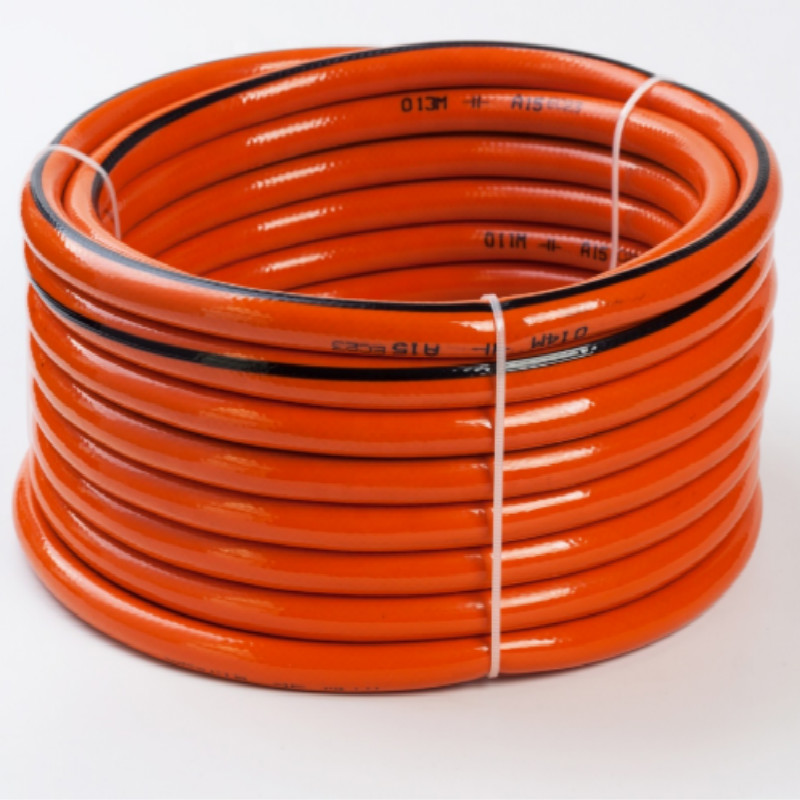 Kolorowy elastyczny wąż z oplotem wzmacniający wąż ogrodowy z PCV z tworzywa sztucznego