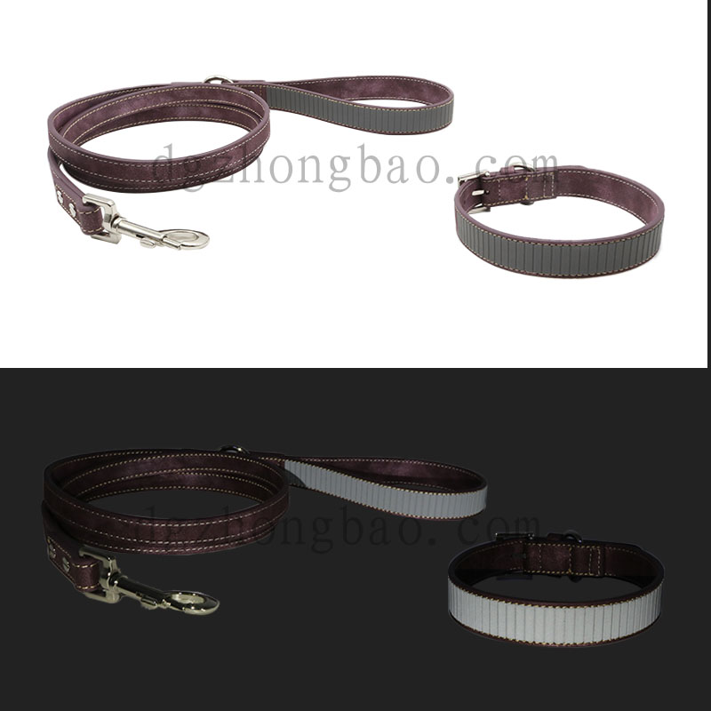 Smycz perłowa PU Leather Pet Leash