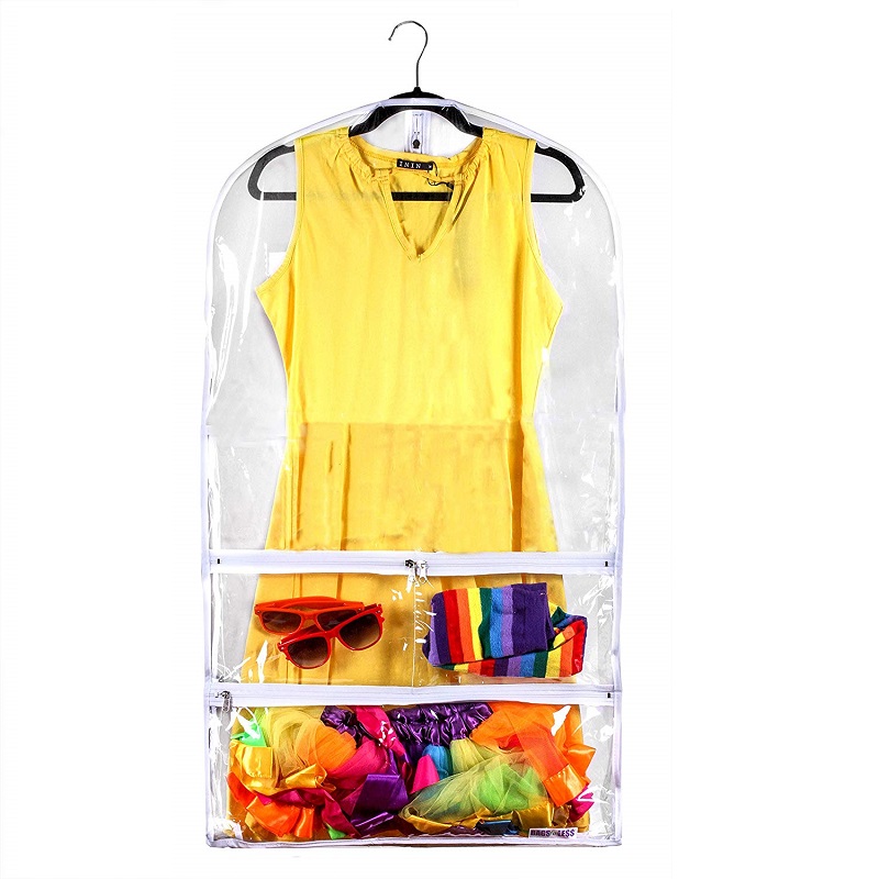 SGW12 Sprzedaż hurtowa PVC Clear Dance Costume plastikowe torebki odzieżowe z kieszeniami