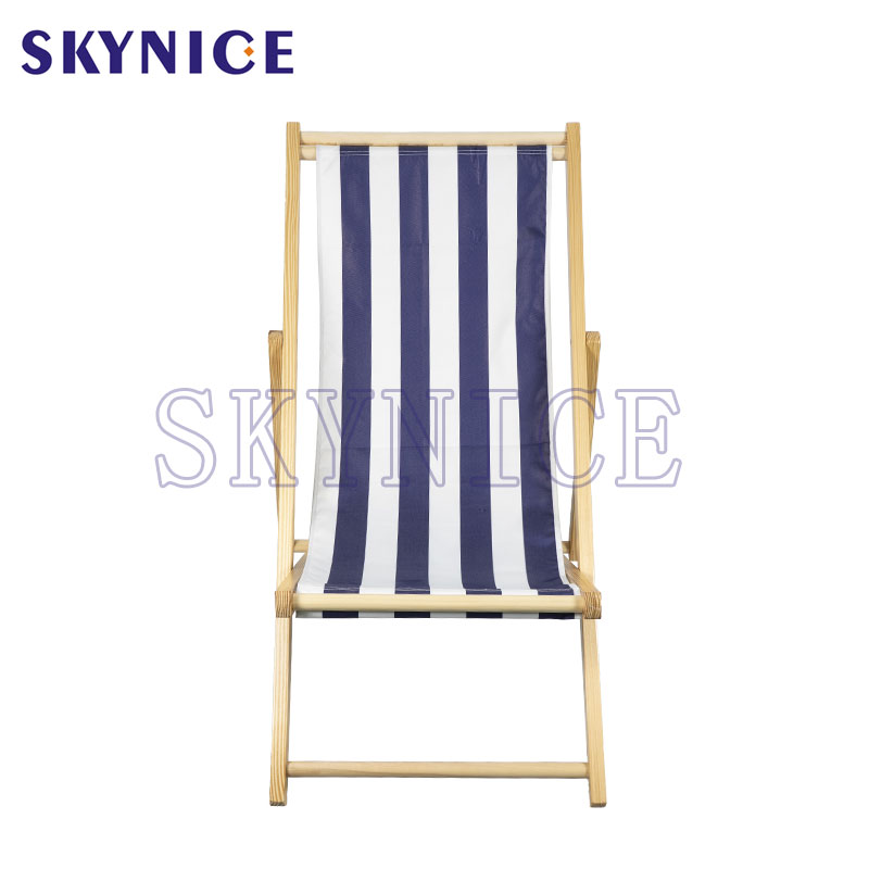 Składane krzesło plażowe z drewna topoli