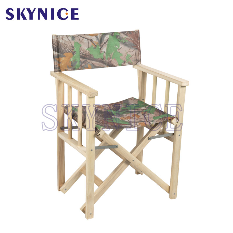 Outdoor Drewniany piknikowy fotel kempingowy