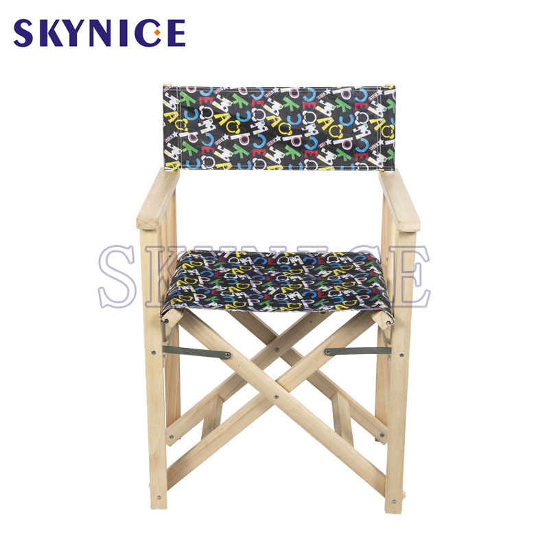 Fabrycznie dostosowane drewniane składane krzesło dyrektora