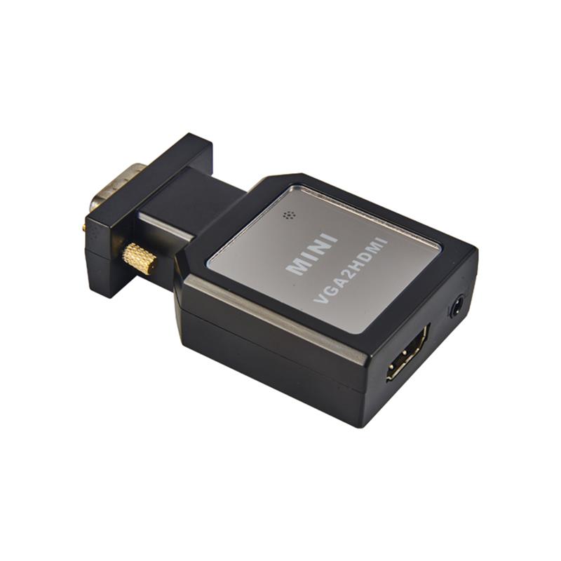 Metalowa obudowa MINI Rozmiar VGA + 3,5 mm konwerter audio na HDMI