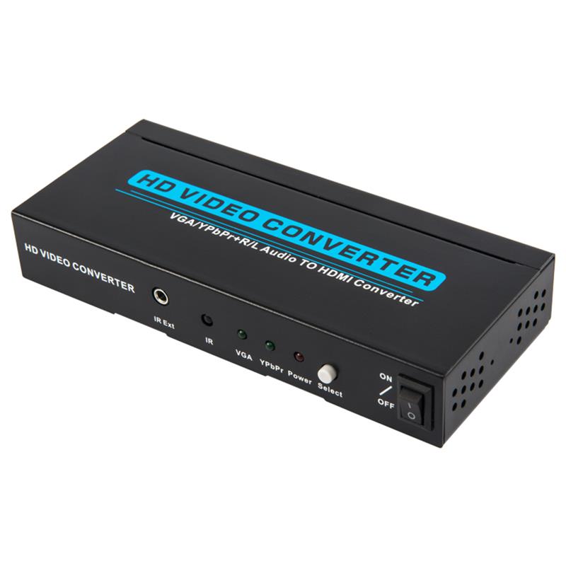 Konwerter audio VGA / YPbPr + R / L na HDMI 1080P
