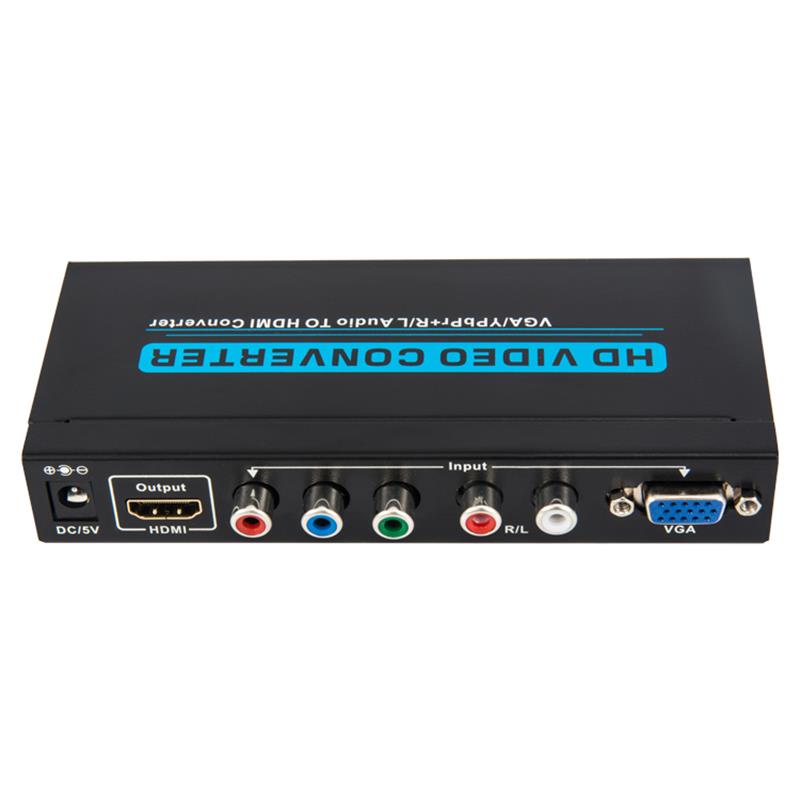 Konwerter audio VGA / YPbPr + R / L na HDMI 1080P