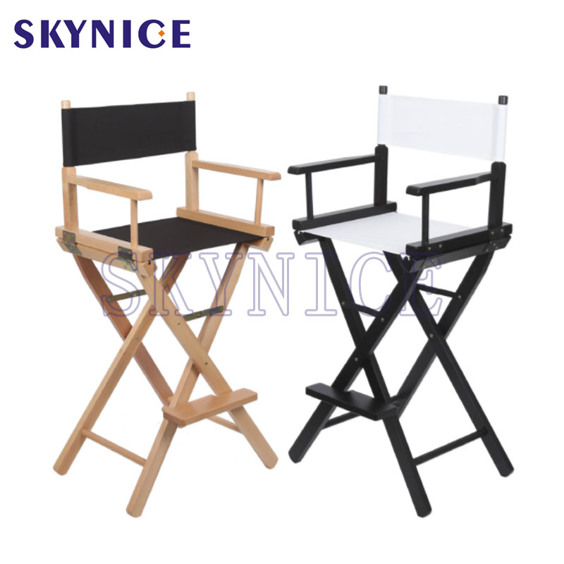 4 sezonowe, luksusowe, luksusowe, wysokiej jakości nowoczesne drewniane krzesło Canvas Director Chair