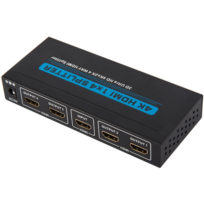 4K 4 porty HDMI Splitter 1x4 Obsługa 3D Ultra HD 4Kx2K / 30Hz