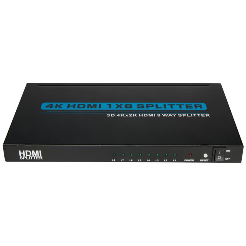 4K 8 portów HDMI Splitter 1x8 Obsługa 3D Ultra HD 4Kx2K / 30Hz
