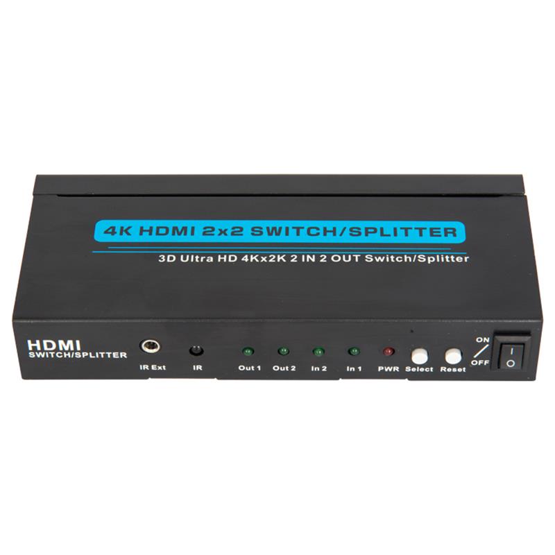 Obsługa przełączników / rozgałęźników 4K / 30Hz HDMI 2x2 3D Ultra HD 4Kx2K / 30Hz