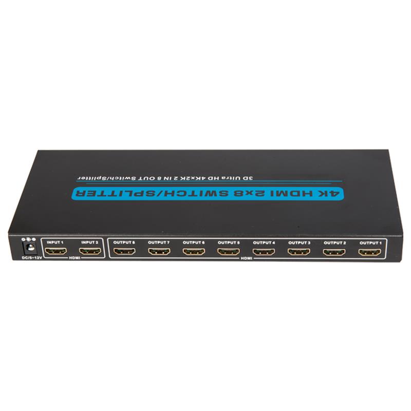Obsługa przełączników / rozgałęźników 4K / 30Hz HDMI 2x8 3D Ultra HD 4Kx2K / 30Hz