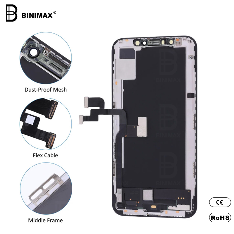 BINIMAX stockowy telefon komórkowy LCD do iP XS