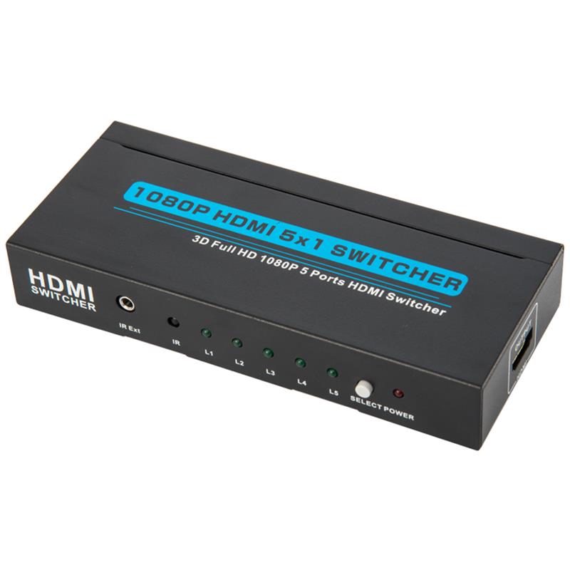 V1.3 HDMI 5x1 Switcher Obsługa 3D Full HD 1080P