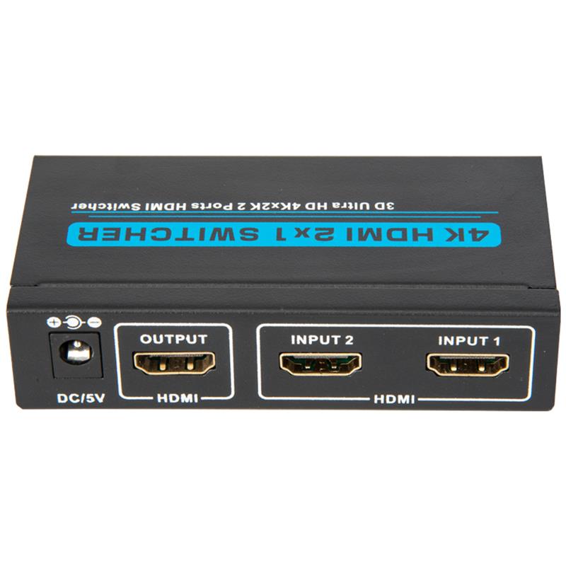 V1.4 4K / 30Hz HDMI 2x1 Switcher Obsługa 3D Ultra HD 4K * 2K / 30Hz