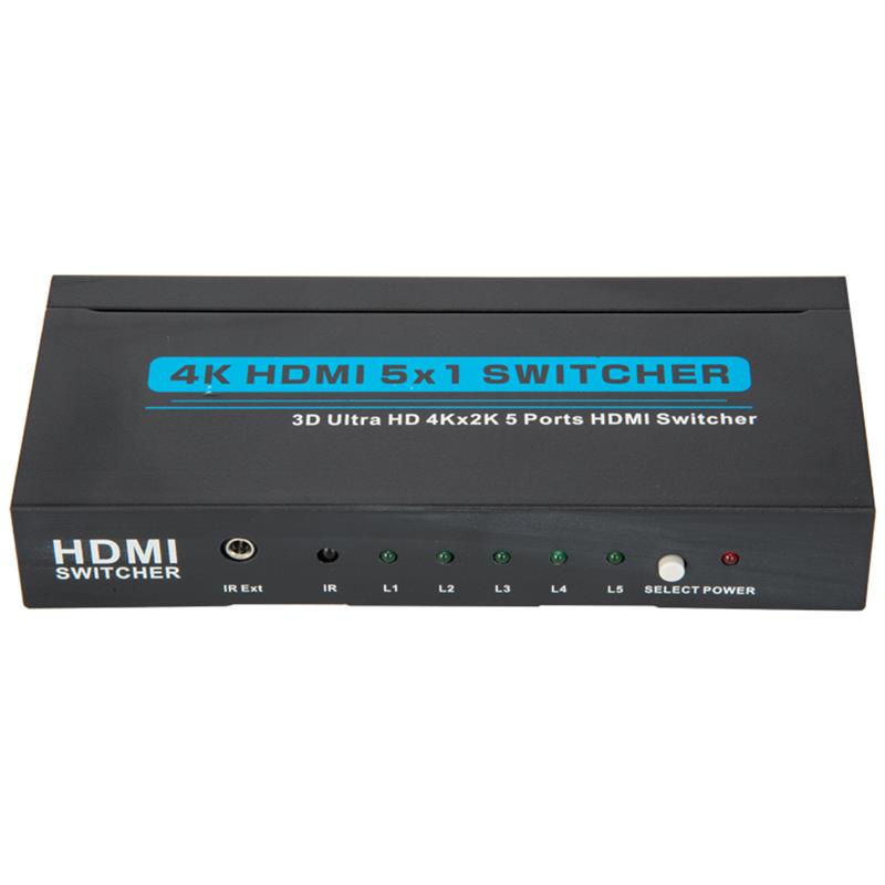 V1.4 4K / 30Hz HDMI 5x1 Switcher Obsługa 3D Ultra HD 4K * 2K / 30Hz