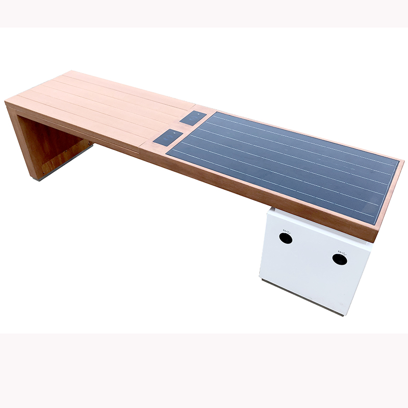 Solar Powered Phone Charging WiFi Access Outdoor Meble Smart Bench