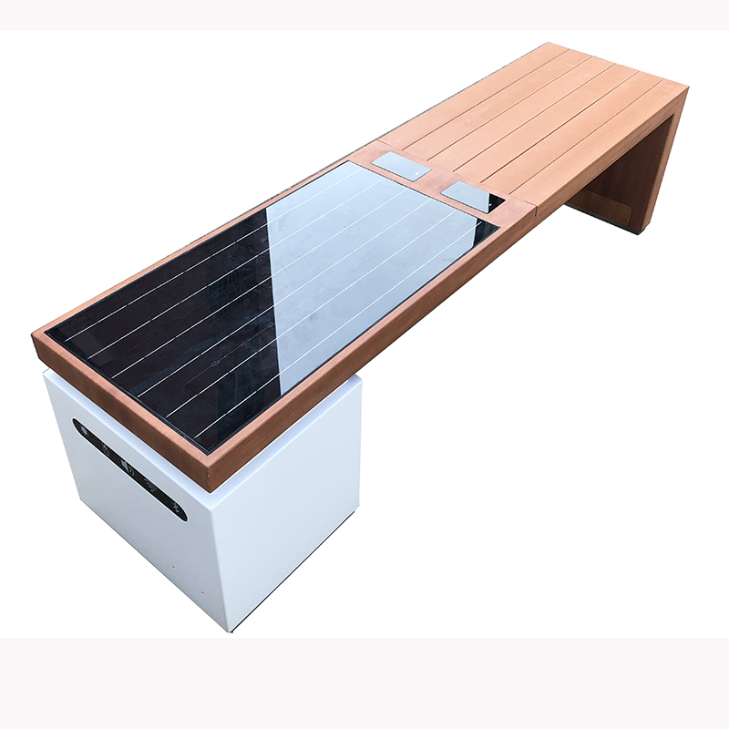 Solar Powered Phone Charging WiFi Access Outdoor Meble Smart Bench