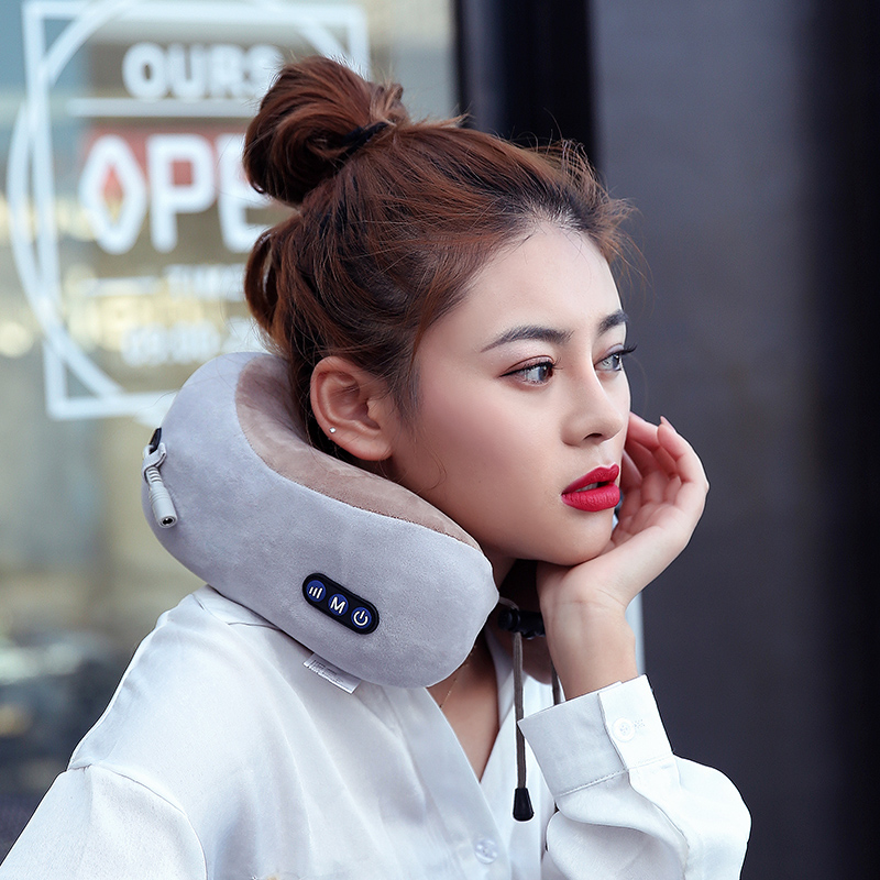 Poduszka do masażu w kształcie litery U Memory Foam Neck Travel Poduszka do masażu Masażer szyi