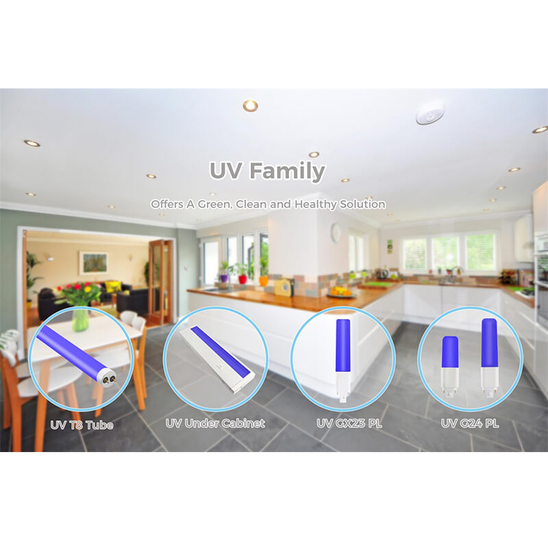 Anti New Coronavirus 405nm UVA Ultrafioletowa dioda LED pod szafką Sterylizacja Światło wewnętrzne Lampa dezynfekująca UV Lampa bakteriobójcza UV Niebieskie światło Oświetlenie