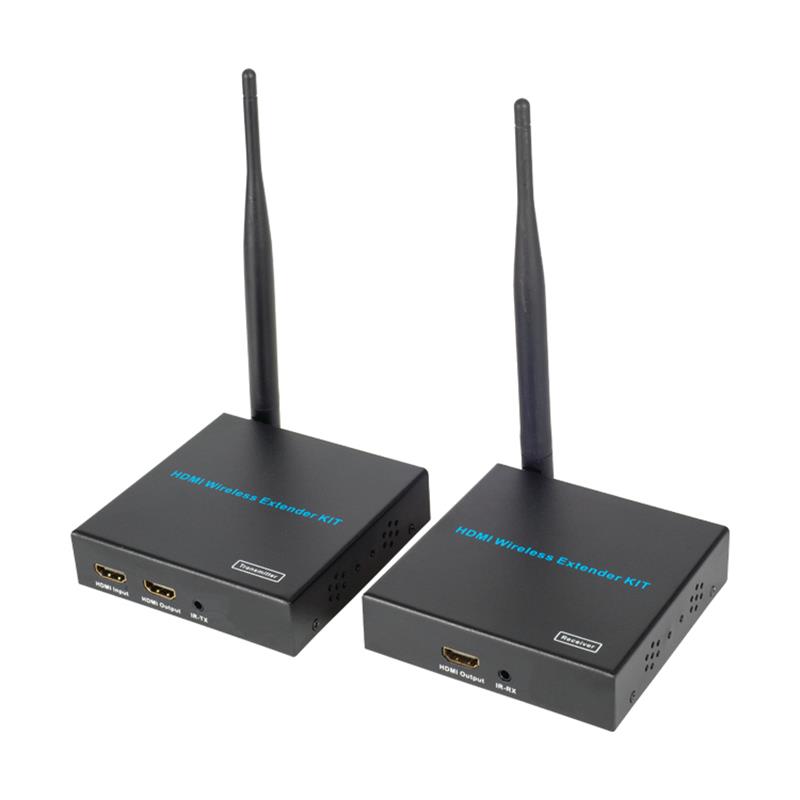 Bezprzewodowy przedłużacz HDMI 100M przez WIFI Obsługa 3D Full HD 1080P