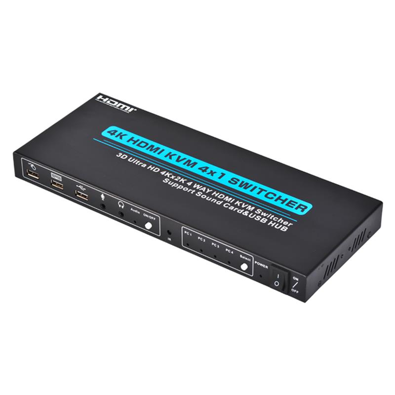 V1.4 HDMI KVM 4x1 Switcher Obsługa 3D Ultra HD 4Kx2K/30Hz