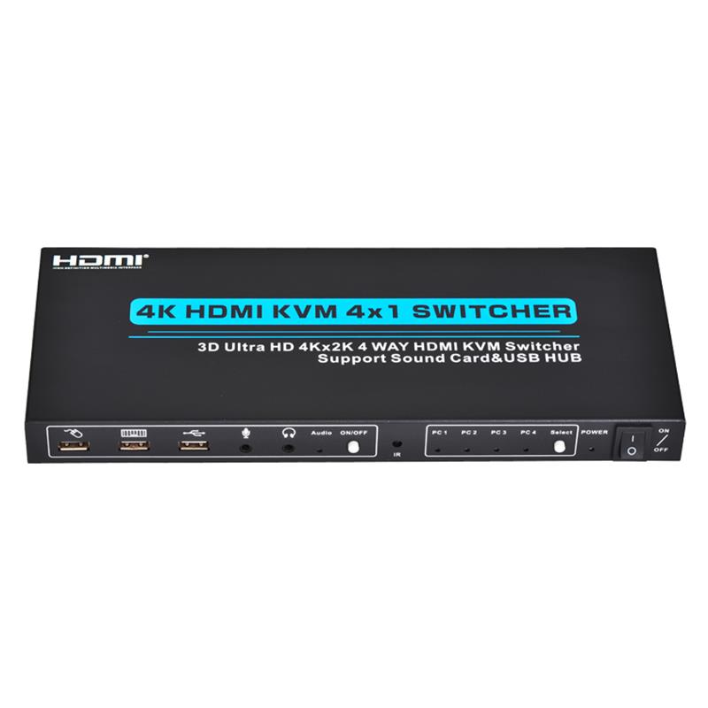 V1.4 HDMI KVM 4x1 Switcher Obsługa 3D Ultra HD 4Kx2K/30Hz