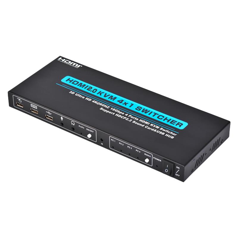 V2.0 HDMI KVM 4x1 Switcher Obsługa 3D Ultra HD 4Kx2K / 60Hz