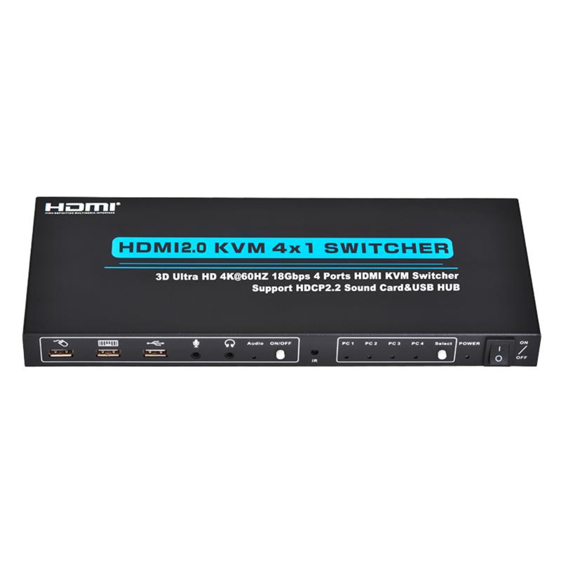 V2.0 HDMI KVM 4x1 Switcher Obsługa 3D Ultra HD 4Kx2K / 60Hz