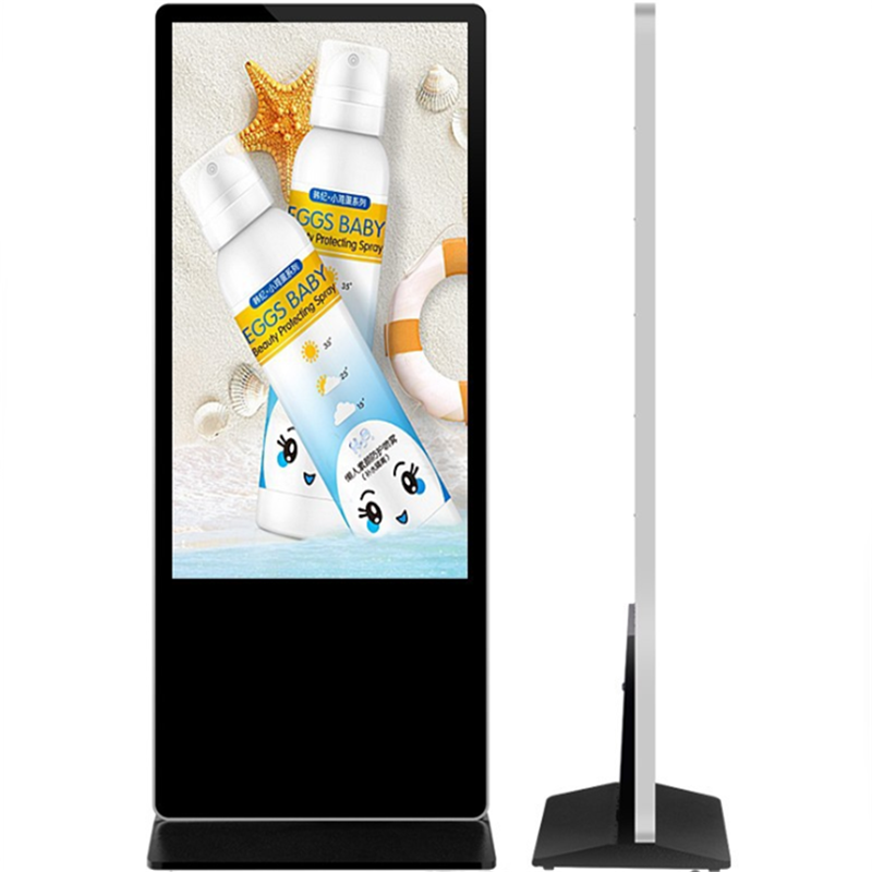 55-calowy panel reklamowy Floor Upstanding Digital Signage dla centrów handlowych, sklepów i lobby bankowego