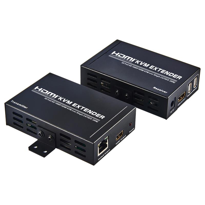 Przedłużacz KVM HDMI 60m przez pojedynczy cat5e / 6 Obsługa Full HD 1080P