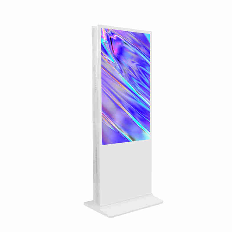 65-calowy podłogowy dwustronny odtwarzacz reklamowy Digital Signage do centrum handlowego, sieci sklepów i lobby bankowego